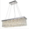 thumbnail image 6 of AFANQI 39 Inch Modern Living Room Rectangular Crystal Chandelier, 5-Light Chrome Suspended Ceiling Lighting Fixture, 6 of 6