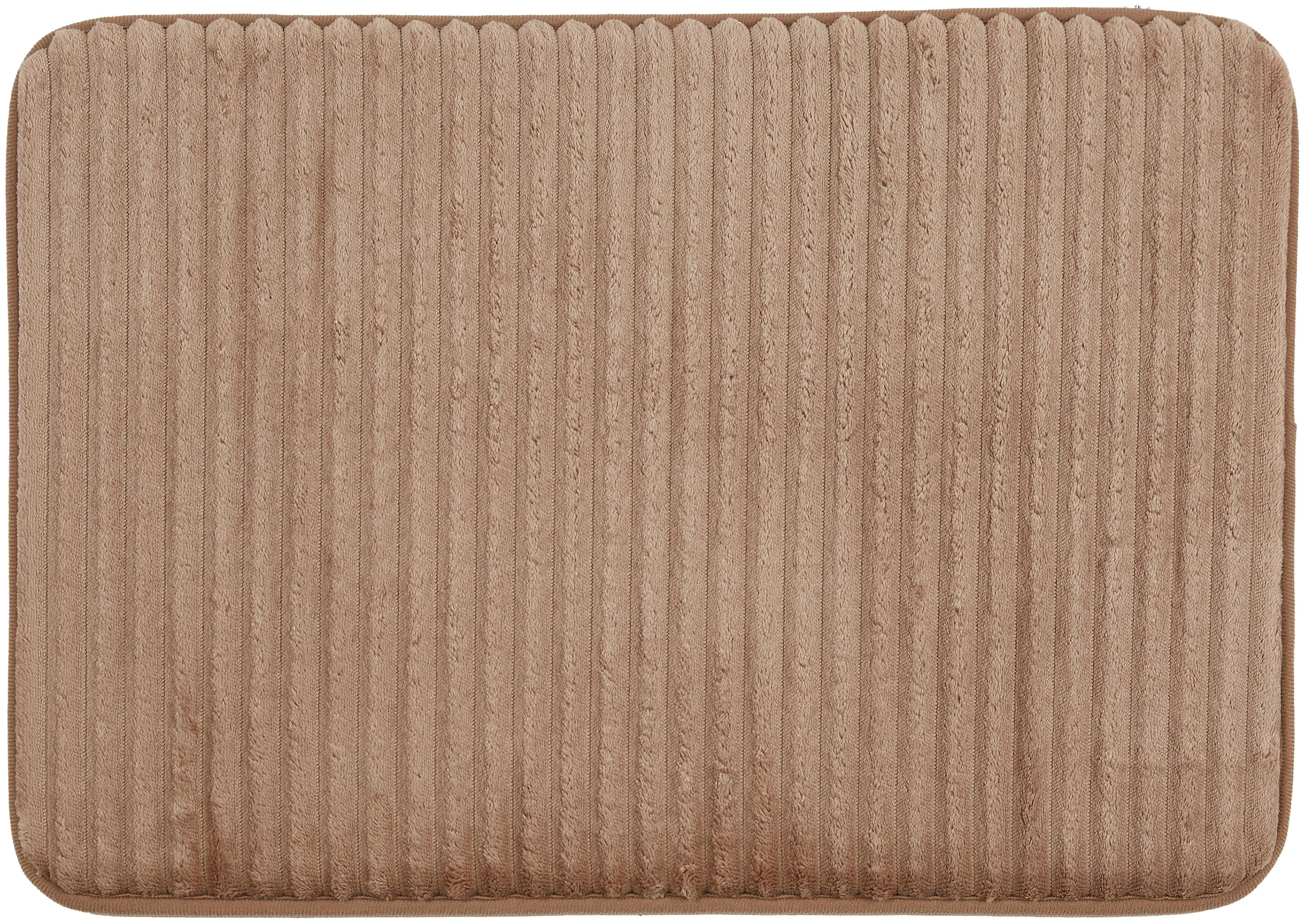 Mainstays Performance Ribbed Quick Dry Foam Bath Mat, 17" X 24", Acorn