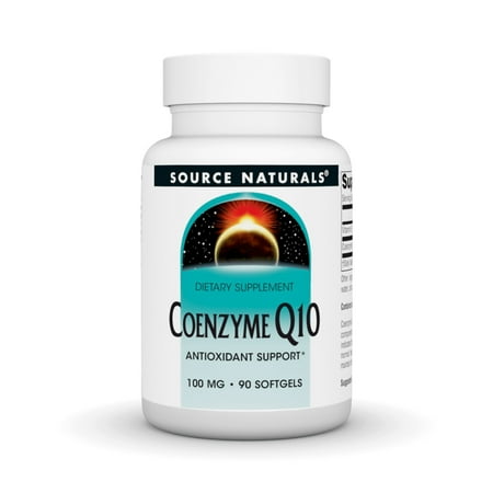 Source Natural Coenzyme Q10 Antioxidant Support 100 mg For Heart, Brain, Immunity, & Liver Support - 90 Softgels