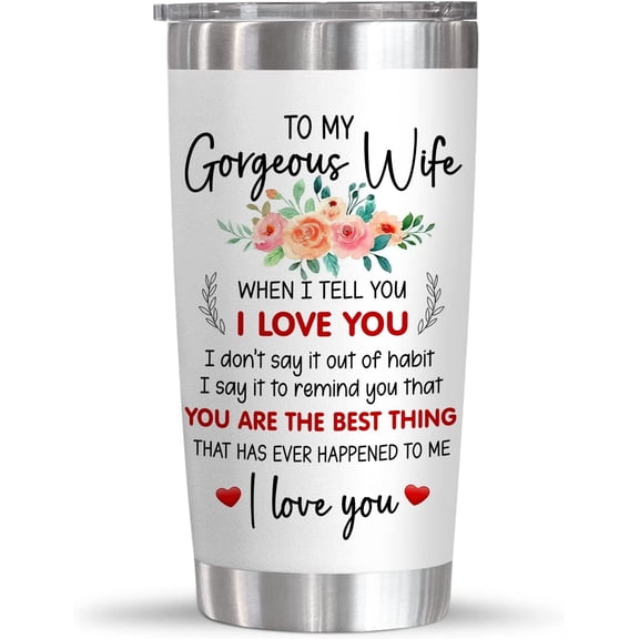 Valentine''s Day Gifts For Wife, Women, Girlfriends, Birthday, I Love You Couples Gifts For Her, Valentines Day Decorations, Wife Birthday Gift Ideas From Husband, 20 Oz Tumbler