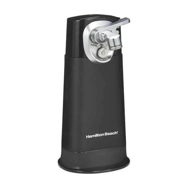 Hamilton Beach FlexCut™ Electric Can Opener, Cordless & Rechargeable, Plastic with Metal Finish, Black, Model 76611FG