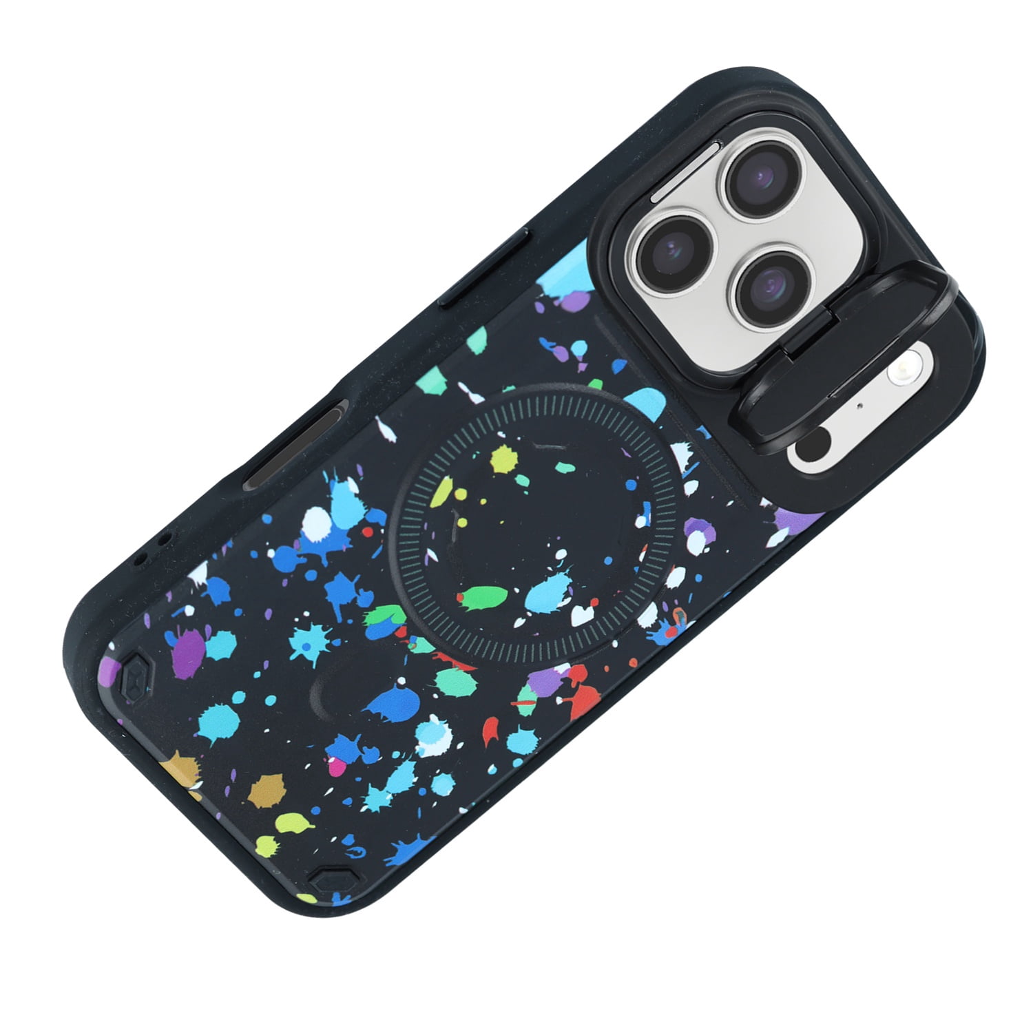 Camo Thin Magnetic Case with Camera Stand Kickstand for iPhone 17 Pro Max - Camo