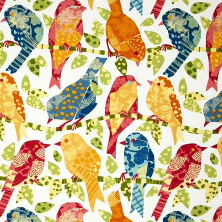 Garden Quilting Fabric - Richloom Ash Hill Garden Patchwork Birds Solarium