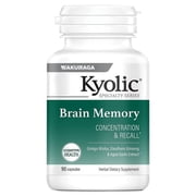 Kyolic Specialty Series Brain Memory, For Concentration & Recall*, 90 Capsules