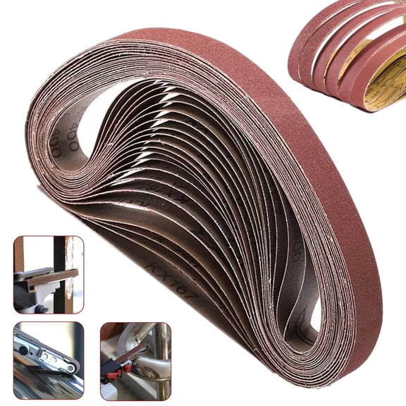 27PCS & 1x30 Abrasive Sanding Belts Pack – Multi‑Grit Sandpaper for Belt Sanders (60, 80, 100, 120, 150, 240, 400 Grit) Heavy‑Duty Grinding/Sanding Kit