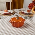 thumbnail image 5 of Smith & Clark 2 Quart Pumpkin Enameled Cast Iron Dutch Oven Casserole Pot with Lid, Orange, 5 of 10