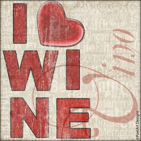 I Heart Wine Canvas