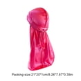 thumbnail image 4 of Headwraps surtido colores larga cola pirata sombrero unisex a prueba de viento una sola capa atractivo elegante diseño transpirable turbante gorros rosa rojo Methold  AP008604-12B, 4 of 4