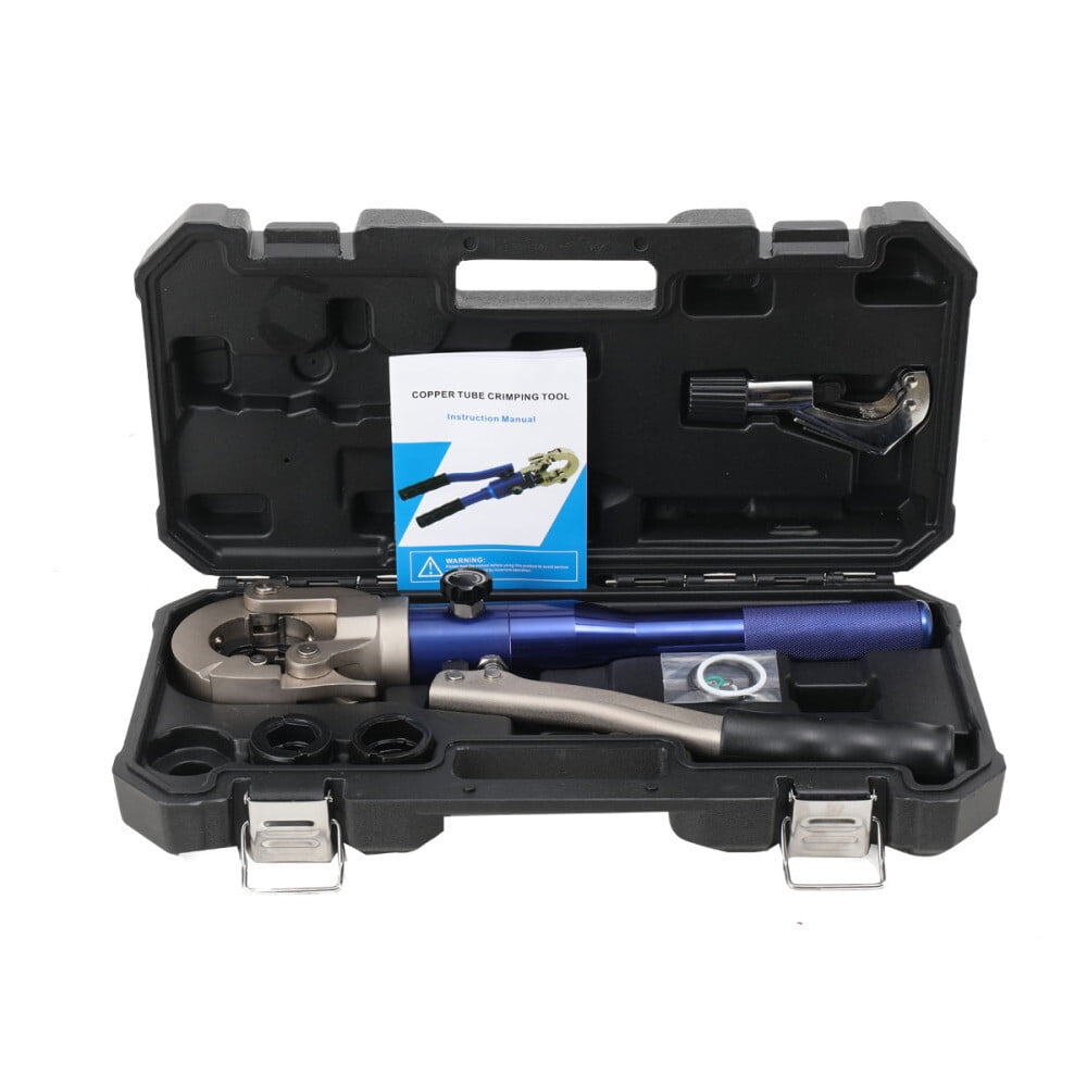 ECUTEE Pro Press Copper Crimper Tool Hydraulic Copper Pipe Crimping Tool with 1/2" 3/4" 1" Jaw for Copper Tubing Propress fittings