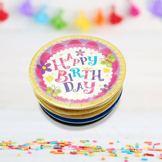 6 Pcs Plateaux en Papier Jetables pour Gâteaux, Cercle, Fête d'Anniversaire, Planches Rondes en Papier pour Gâteaux, Assiettes à Dessert, Bases Rondes en Carton pour Fête d'Anniversaire, Type 3