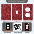 thumbnail image 3 of Light Switch Cover Switch Plate Outlet Cover Plug Cover for Electrical Duplex Outlets Romantic Red Roses in Rows, 3 of 6