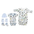 thumbnail image 1 of Bambini Ensemble Layette 5 Pcs pour Nouveau-Né Garçon, Cadeau de Shower de Bébé, 1 of 3