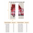 thumbnail image 6 of Valentine's Day Blackout Curtains for Bedroom, Red Truck Love Heart Roses Rustic Thermal Insulated Kitchen Drapes with Grommets, Light Blocking Window Treatment, 2 Panels 52" x 54", 6 of 7