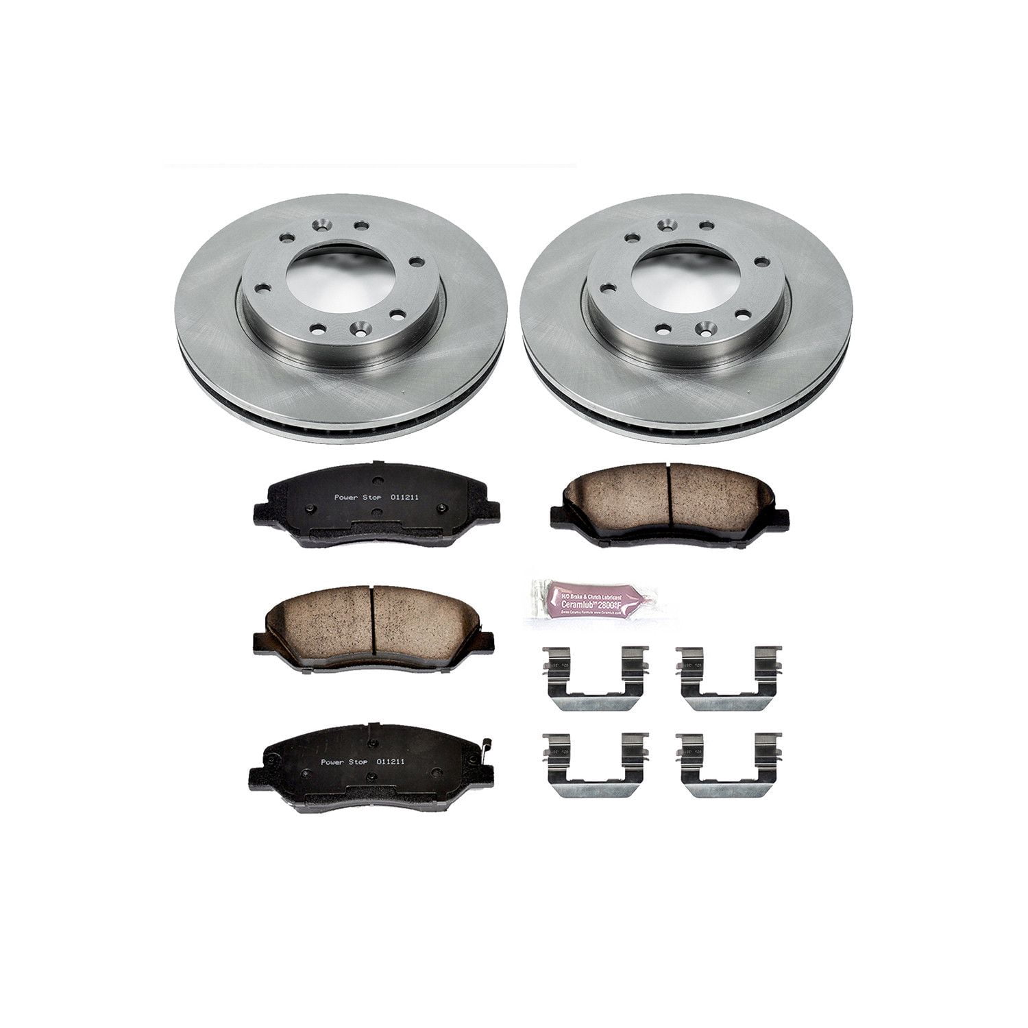 Power Stop Front Stock Replacement Brake Pad and Rotor Kit KOE4664