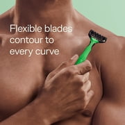 Schick Xtreme 3-Blade Disposable Razors for Men, 8 Ct, Mens Sensitive Skin Manual Disposable Razors