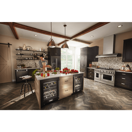 KitchenAid - 6.3 Cu. Ft. Slide-In Double Oven Gas True Convection Range with Self-Cleaning - Avocado cream