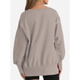 thumbnail image 2 of Women Oversized Sweatshirts Crewneck Side Slit Pullover Long Sleeve Casual Tops, 2 of 7
