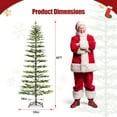 thumbnail image 3 of Firstness Sparse Christmas Tree, 6FT Prelit Artificial Christmas Tree with 300 Colorful Lights & 11 Modes, 250 Branch Tips, PE Material Easy Assembly, Xmas Tree for Home Office Shop Holiday Decor, 3 of 12