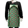 thumbnail image 1 of Moroccan Kids Apron, Middle Eastern Style Moroccan Door Arch with Medieval Floral Details Retro, Boys Girls Apron Bib with Adjustable Ties for Cooking Baking Painting, Green and Brown, by Ambesonne, 1 of 2