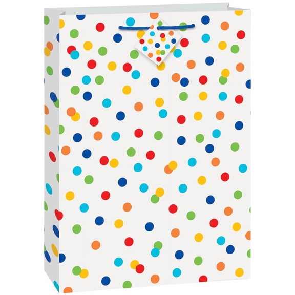 Unique Industries Assorted Colors Polka Dot Birthday Gift Bags