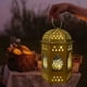 thumbnail image 4 of Mini farol de hierro dorado con luces LED - Ramadán y decoración navideña - Centro de mesa colgante - 9,5x9,5x15cm, 4 of 6