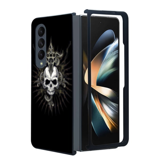 ANJ  Protective Snap-On Design Printed Case Compatible with Samsung Galaxy Z Fold 4 - Shadow Skull
