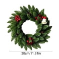 thumbnail image 3 of Artificial Cypress Christmas Wreath Pinecone Red Berry Front Door Hanging Holiday Decor, 3 of 6