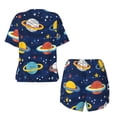 thumbnail image 5 of Naloa Planets and Stars Women's Short-Sleeved Pajama Set, Loungewear, Summer pajamas, Breathable Cozy - 4X-Large, 5 of 9
