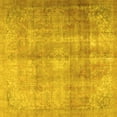 thumbnail image 1 of Ahgly Company Machine Washable Indoor Square Persian Yellow Traditional Area Rugs, 7' Square, 1 of 4