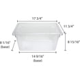 thumbnail image 6 of TrueCraftware- 4.75 Gallon Clear Food Storage Box Polycarbonate 12" X 18" X 9"- Food Storage Container Meal Prep Containers Reusable for Home Cafeteria Kitchen Organization Dishwasher Safe, 6 of 6