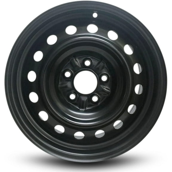 Wheel For 2013-2020 Nissan Leaf 16 inch 5 Lug Black Steel Rim Fits R16 Tire - Full-Size