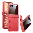 thumbnail image 1 of Funda GooseBox para Samsung Galaxy Z Flip 7, privacidad y bisagra, color rojo, 1 of 9