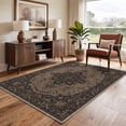 thumbnail image 5 of KUETH Modern 8x10 Area Rugs for Living Room, Non Slip Machine Washable Retro Rugs, Low Pile Chenille Print Rug for Bedroom, Dining Room, Home Office, 5 of 9