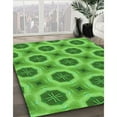 thumbnail image 3 of Ahgly Company Machine Washable Indoor Square Transitional Emerald Green Area Rugs, 3' Square, 3 of 7