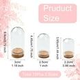 thumbnail image 2 of 1set 15pcs 3 styles Glass Dome Cloche Cover Bell Jar with Cork Base For House Container Dried Flower Display Decoration Clear 22~30x36.5~69mm 5pcs/style, 2 of 6