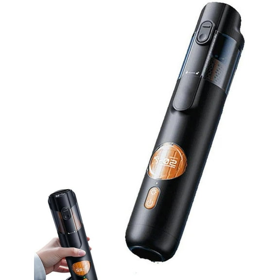 5-in-1 Smart Handheld Vacuum Cleaner, Cordless Mini Vacuum with 15kPa Strong Suction, Rechargeable Type-C Portable Dust Cleaner for Home, Car, Sofa, Inflatable Pump Function (Black Standard Edition)