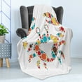thumbnail image 4 of Crabs Soft Flannel Fleece Blanket, Abstract Shape of a Sea Creature Decapod Crustacean with Big and Small Colorful Dots, Cozy Plush for Indoor and Outdoor Use, 50" x 70", Multicolor, by Ambesonne, 4 of 5