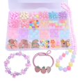 thumbnail image 1 of 24 cuentas de cuadrícula de acrílico para niños, juguete educativo, bolsa de material hecho a mano, collar de cuentas para niña, pulsera, 1 of 5