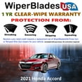 thumbnail image 2 of 2021 Honda Accord Beam Wiper Blades Wipers w/1yr Warranty (Set of 2), 2 of 5