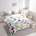 thumbnail image 3 of Homewish Flying Dragonflies 7-Piece Full Bedding Set - Flowers Spring Garden, 3 of 8