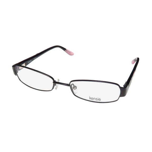 NEW KENSIE DRIFTING WOMENS/LADIES DESIGNER FULL-RIM BLACK AFFORDABLE AUTHENTIC FASHIONABLE HIP FRAME DEMO LENSES 51-17-135 FLEXIBLE HINGES EYEGLASSES/EYEWEAR