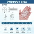 thumbnail image 2 of Uxcell 20 Set M6x12mm Clear Acrylic Phillips Round Head Screws with Hex Nuts Kit, 2 of 7