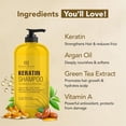 thumbnail image 3 of Botanic Hearth Keratin Shampoo - with Argan Oil, Collagen & Biotin - Best for Dry Damaged, Fizzy & Color Treated Hair - Hair Thickening & Sulfate free - 16 Fl Oz, 3 of 9