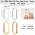 thumbnail image 2 of 10Pcs 2 Colors Spring Gate Rings Sterling Silver 18K Gold Plated 25x11x2.6mm Oval Spring Ring Clasp Connector Necklace Enhancer Clasp for Keychain Jewelry DIY Craft (Gold Silver) Colorful, 2 of 9