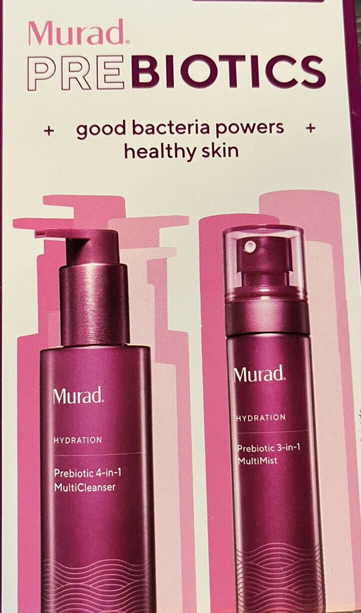 Murad Prebiotics Travel Set 4 In 1 Cleanser .17 oz & Multi Mist .14 oz Set