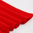 thumbnail image 5 of CLESALE Cocktail Dress for Women Elegant Short Sleeve Solid Color Dresses Daily V-Neck Comfy Swing Maxi Dresses for Women Waisted Club Shift Cocktail Dress(Red S), 5 of 9