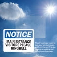 thumbnail image 6 of (2 Pack) Main Entrance Visitors Please Ring Bell OSHA Notice Sign, 6 of 7