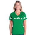 thumbnail image 1 of Womens Alaska Football V-Neck T-Shirt, 1 of 5