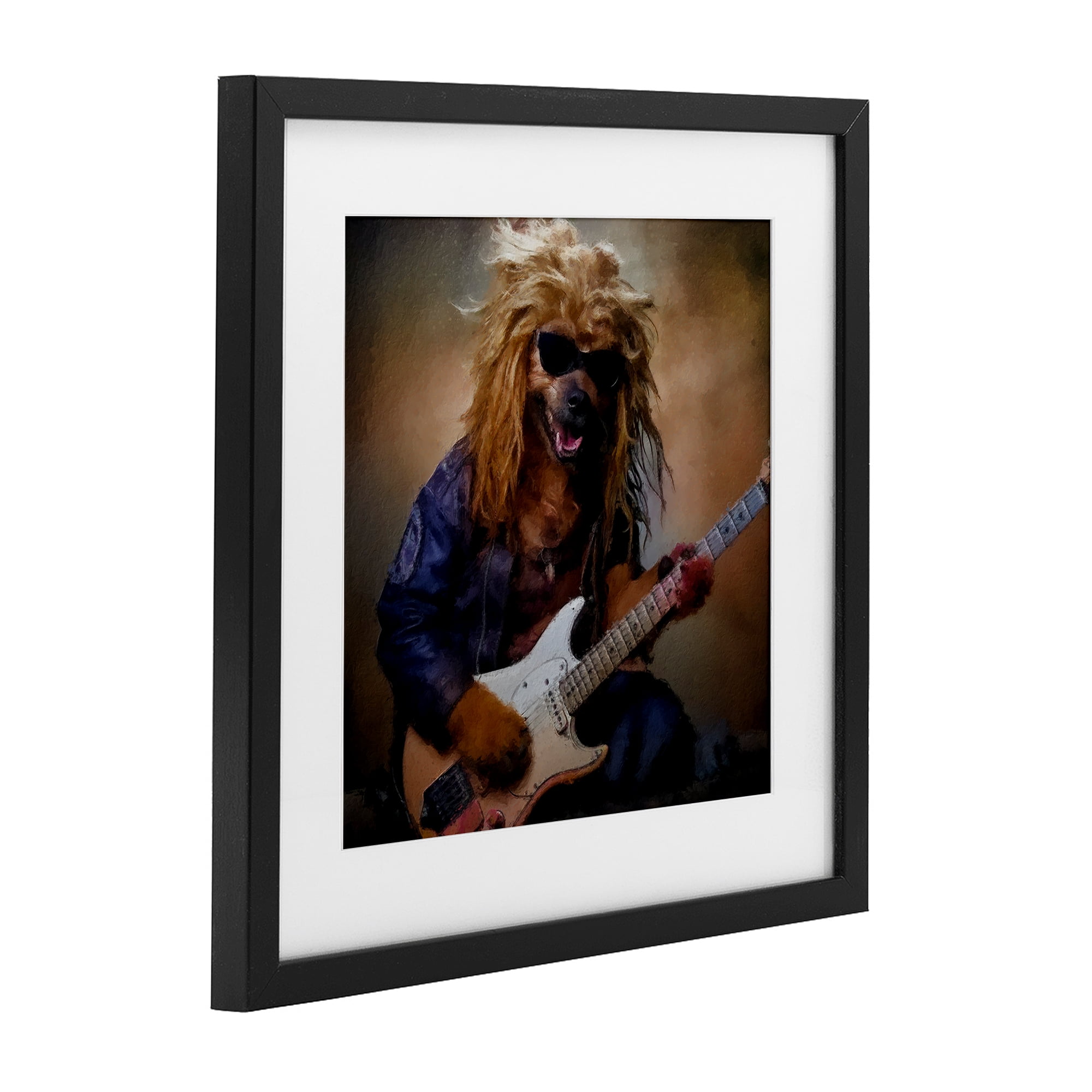 Musician Canine Clark Black Framed Print Under Glass, design by Sean Parnell