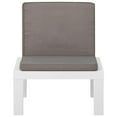 thumbnail image 2 of vidaXL Garden Lounge Chair with Cushion Plastic White, 2 of 5